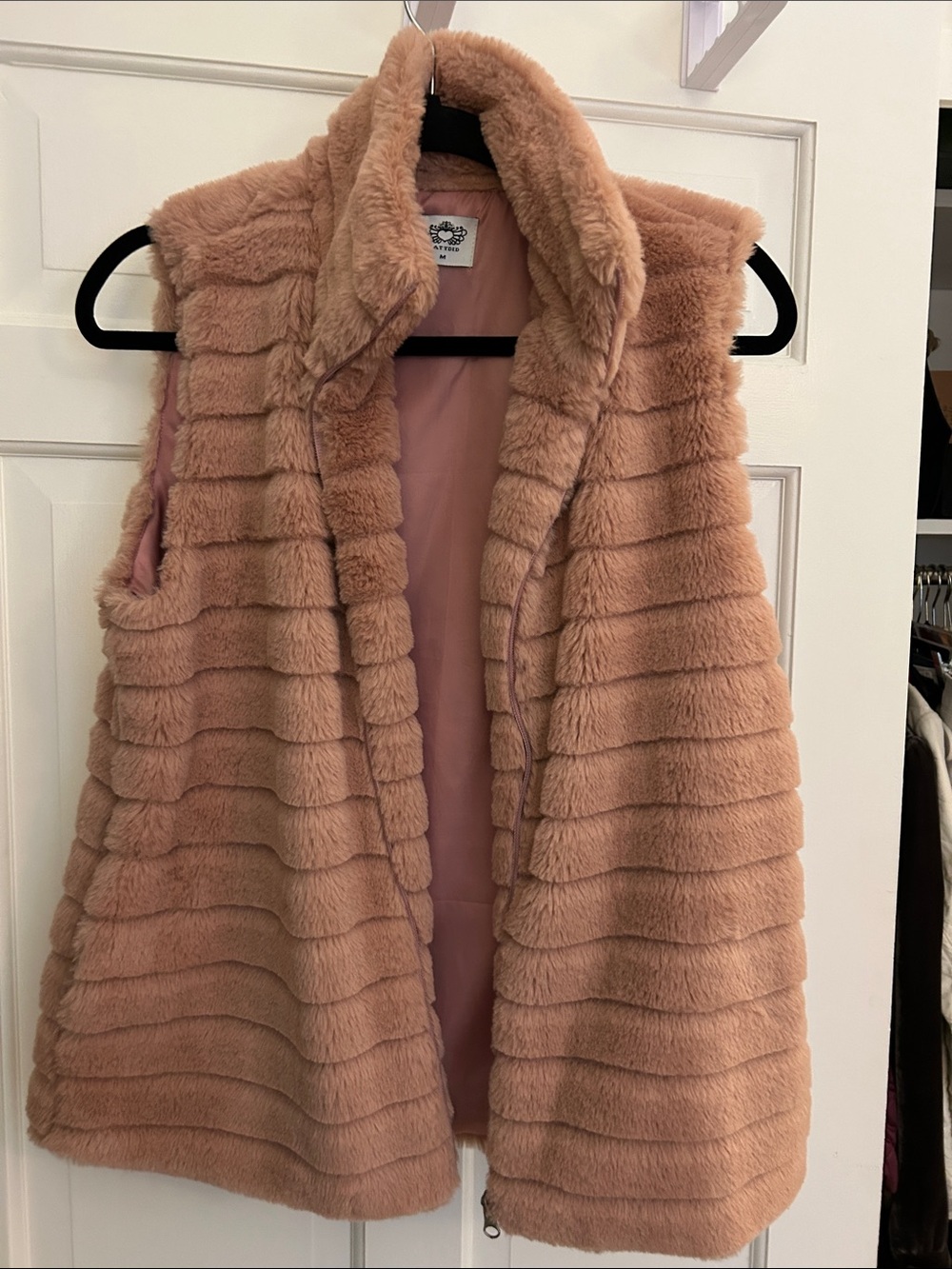 Katydid Blush Pink Faux Fur Jacket
